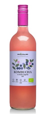 KOMBUCHA O SMAKU JAGODY BIO 750 ml - DELIKATNA (ZAKWASOWNIA) DELIKATNA