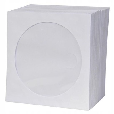 Koperta na PŁYTY CD biała z okienkiem 100 sztuk