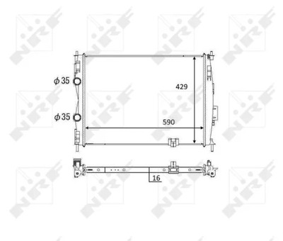 NRF 59061 CHLODNICA, SISTEMA DE REFRIGERACIÓN DEL MOTOR  