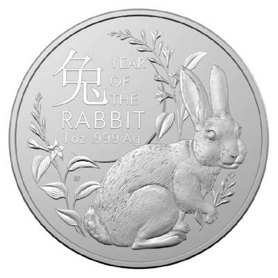 Srebrna Moneta RAM Lunar Rok Królika 2023, 1 uncja