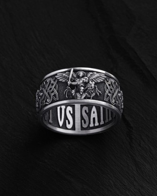 Srebrny pierścień SAINT MICHAEL 21