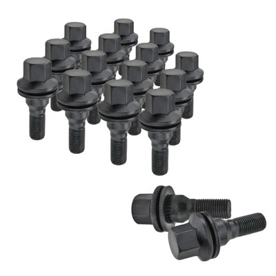 TORNILLOS NEGRAS CARBONAPARA PARA ORIGINALES DISCOS OEM PEUGEOT M12X1,25 AL KLUCZ17  