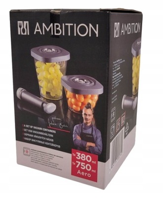 Zestaw pojemników próżniowych Ambition 380ml i 750ml Aero