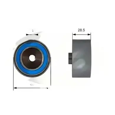 Ролик натягувача ремінь розподільного валу t42081 gates фото №1