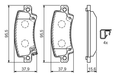 BOSCH 0 986 424 790 КОЛОДКИ ТОРМОЗНЫЕ