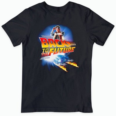 Cotton T-shirt with Back to the Future Movie Print