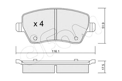 КОЛОДКИ ТОРМОЗНЫЕ NISSAN MICRA 03- CIFAM