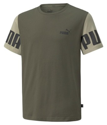 T-shirt Koszulka dziecięca Puma Power Khaki r.140