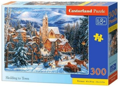 Puzzle 300 Sledding to Town Castorland