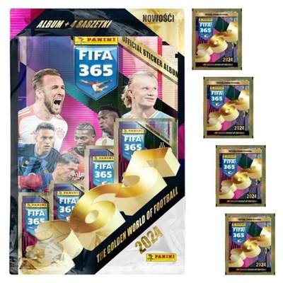 Album na naklejki FIFA 365 2024 Zestaw startowy saszetki Panini Adrenalyn