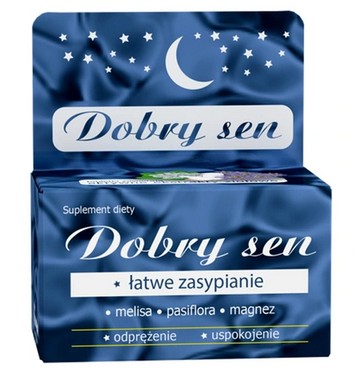 Dobry Sen 30 tabl. ZASYPIANIE melisa pasiflora Mg