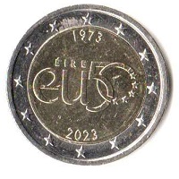 2 euro okol. Irlandia 2023 - 50-ta rocznica w Unii