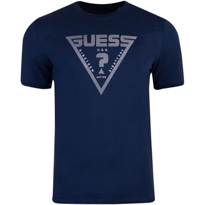 GUESS KOSZULKA MĘSKA T-SHIRT QUEENCIE CN T-SHIRT GRANATOWA r.XXL