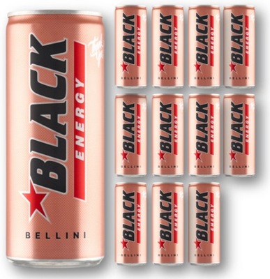 BLACK ENERGY Drink BELLINI 12 x 250 ml