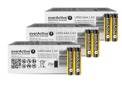 MOCNE Baterie alkaliczne everActive Industrial AAA