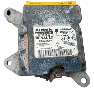 Модуль блок керування подушка безпеки renault vel satis 8200267909 фото №1