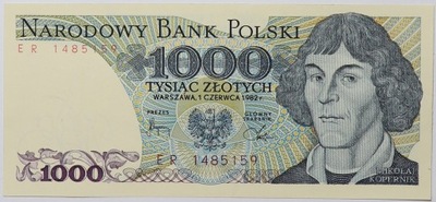 Banknot 1000 zł 1982 rok - Seria ER