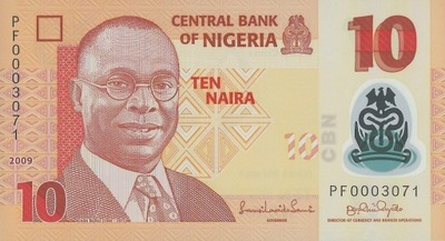 Nigeria - 10 Naira - 2009 - P39a - St.1