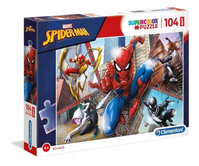 Puzzle 104 elementy MAXI Spider-Man CLEMENTONI