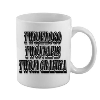 KUBEK Z NADRUKIEM ceramika 330 ml