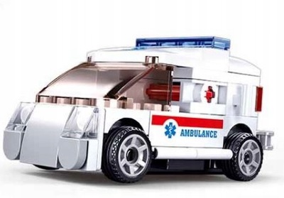 KLOCKI SLUBAN KARETKA AMBULANS Z NAPĘDEM