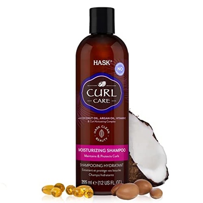 HASK Curl Care Shampoo for all curl patterns, colour safe, and cruelty-free
