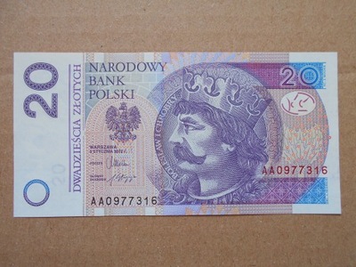 20 ZŁOTYCH 2012 (UNC)