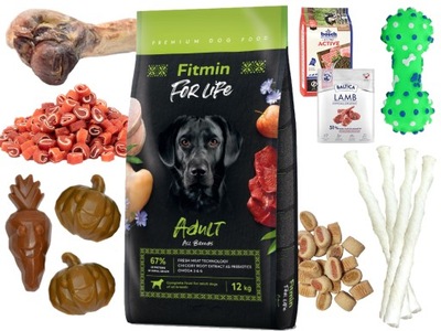 FITMIN FOR LIFE ADULT ALL BREEDS 12kg + GRATISY