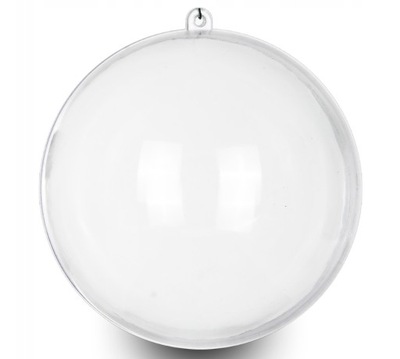 KULE AKRYLOWE PRZEZROCZYSTE PLASTIKOWE BOMBKI CHOINKOWE 12 SZTUK