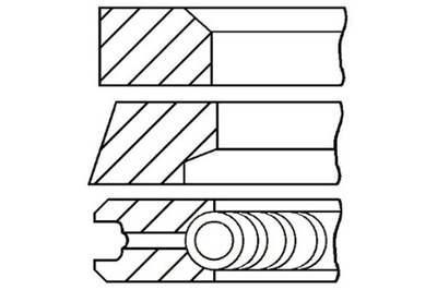 GOETZE 82 STD 1.2-1.2-2 КОМПЛЕКТ КІЛЬЦЯ ПОРШНЯ HYUNDAI КУПЕ I КУПЕ