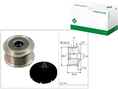 Генератор - сцепление односторонний schaeffler ina 535 0017 10 фото №1