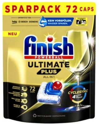 Finish Ultimate All in One 72 szt Do Zmywarki z Niemiec