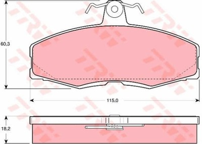 PADS BRAKE FRONT TRW GDB473  