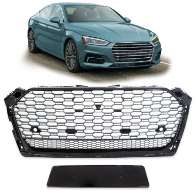 Решётка радиатора do audi a5 f5 sportback 2016 - 2019 чёрный блеск фото №1