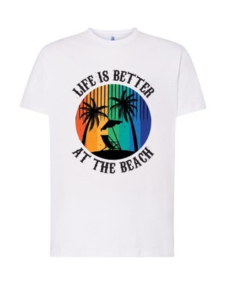 Koszulka Wakacyjna Życie na Plaży oversize