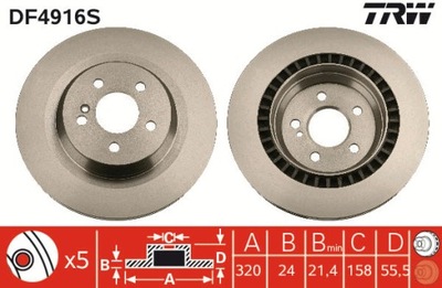 DISCO DE FRENADO TRW DF4916S  