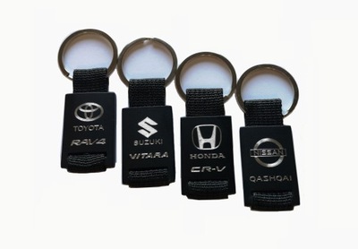 KEYRING TOYOTA NISSAN MAZDA HONDA DACIA MERCEDES VOLVO RENAULT FIAT ENGRAVER  