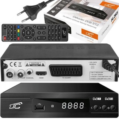 TUNER DEKODER DVB-T2 HEVC DO TELEWIZORA USB HDMI