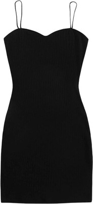 Sukienka damska mini krótka dopasowana czarna S
