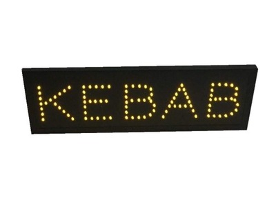 Reklama diodowa KEBAB 75x20 cm zewnętrzna neon