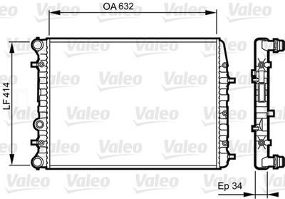 RADUADOR SISTEMA DE REFRIGERACIÓN DEL MOTOR 732864  