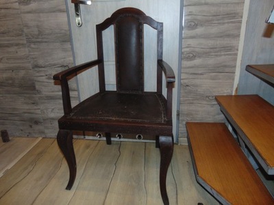 Secesyjne krzesło,fotel do biurka z oparciem