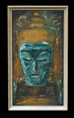 PORTRET BUDDY MALOWANY OBRAZ OLEJNY NA PŁÓTNIE