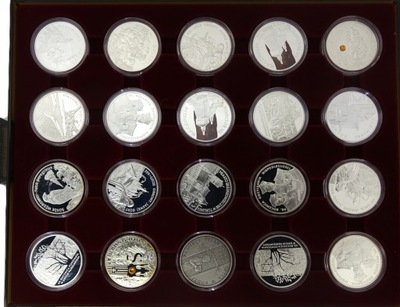 Zestaw monet kolekcjonerskich 20 zł z paletą