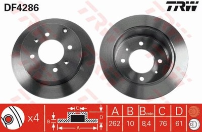 DISCO DE FRENADO TRW DF4286  