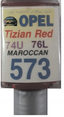 ZAPRAWKA DO RYS 10ML OPEL 573 73D 74U 76L КРАСНЫЙ TIZIAN MAROCCAN