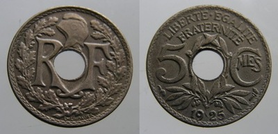 B431. FRANCJA, 5 CENTIMES, 1925