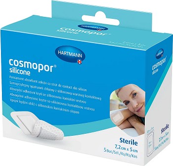 Ł Cosmopor Silicone 7.2cmx5cm 5 sztuk POGNIECIONE