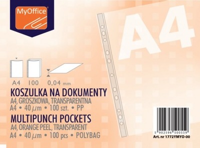 Koszulka groszkowa A4 MyOffice 40mic. 100szt