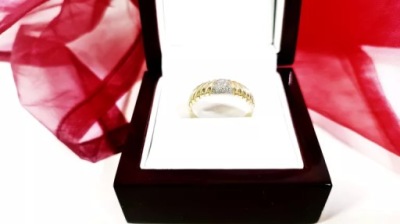 ZŁOTY PIERŚCIONEK Z CYRKONIAMI 3,15G 585P R22